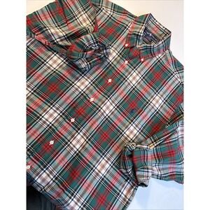 Polo Ralph Lauren Blaire Cotton Red Plaid Classic Long Sleeve Preppy Men's MED